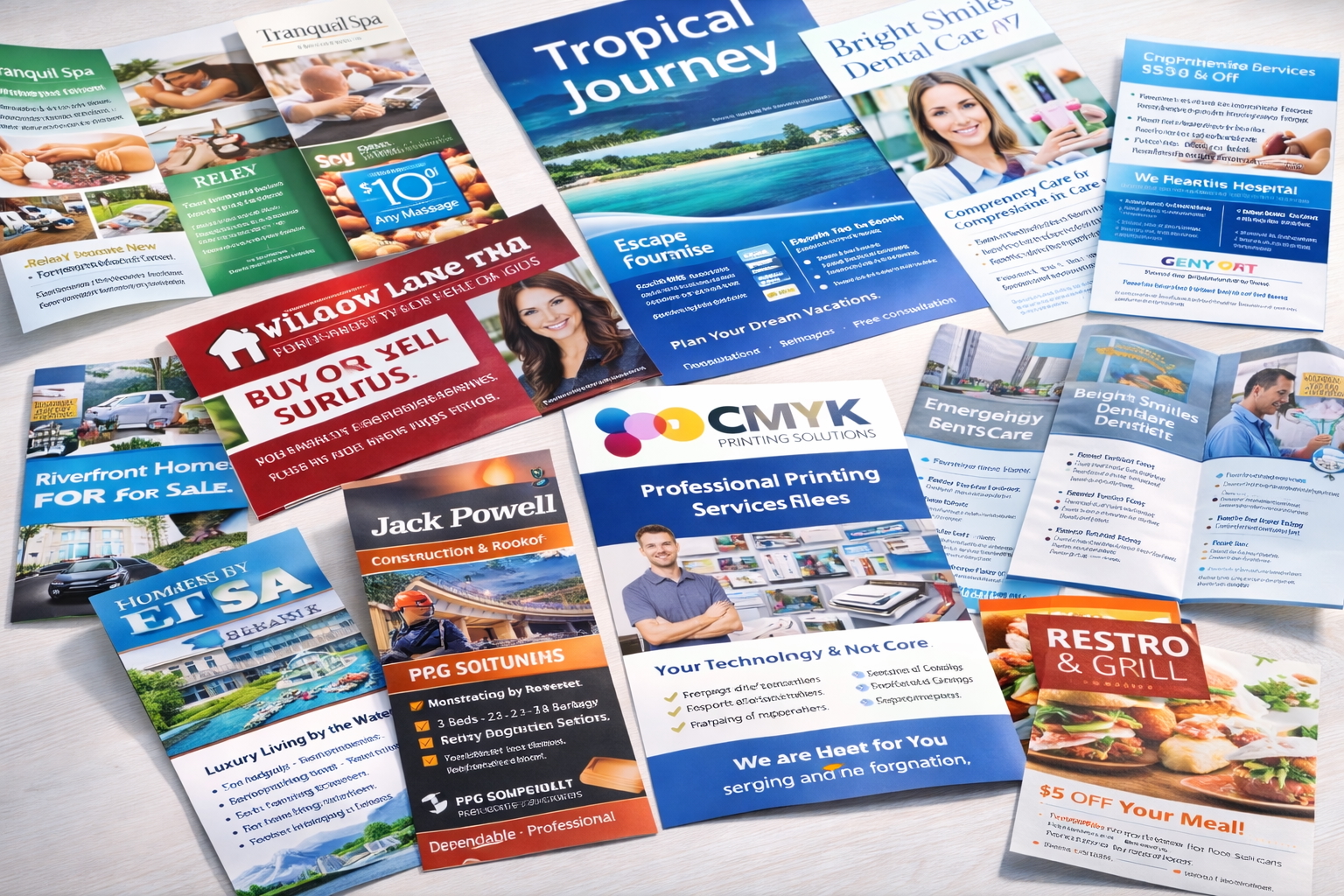 Brochures and flyers printing